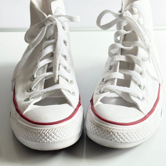 Converse White High-Top Sneakers Size 5 - Picture 9 of 10